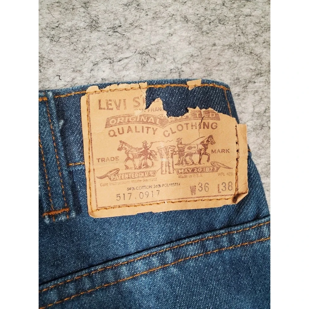 Vintage Levis Orange Tab 517 Jeans Bootcut Mens  Fits 34x31 Cowboy Rodeo 80s